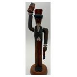 Vintage Hand-carved Folk Art Uncle Sam Whirligig