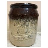 Two Color Glazed Stoneware Crock