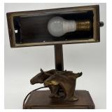 Vintage Frankart Bronze Horse Art Deco-style Lamp