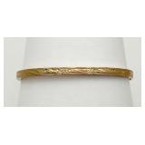 Lovely Vintage 12K Gold Filled Bangle Bracelet