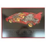 Lamborghini Countach Technical Exploration Poster