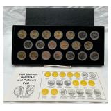 2001 State Quarters Gold & Platinum P&D Coin Set