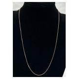 18" 14K Gold Box Chain Necklace