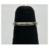Bristol 14K White Gold Half-Round Band Ring