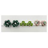 3 Pair of Vintage Ear Clips