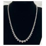 GORGEOUS Diamonique Sterling Silver & CZ Necklace