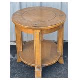 Light Colored Wooden Round table