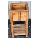 Wooden Square Plant Stand