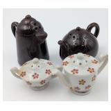 2 Pairs of Little Teapot S & P Shakers