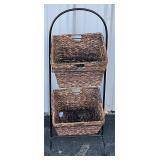 Metal Rack, Holds Baskets