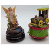 2 Rotating Music Boxes: Angel & Little Car