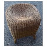 Wicker Square Stool
