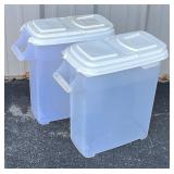 2 Plastic Containers