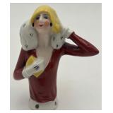 Vintage Porcelain Pincushion Doll
