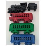 Vintage Cast Iron Train Set