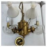 Antique Hanging Double Angle Lamp Company Lamp