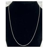 18" Sterling Silver Box Chain Necklace
