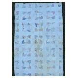 Vtg. Hand-stitched Baby Throw/Quilt