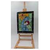 Small Stained Glass Panel on Little Easel