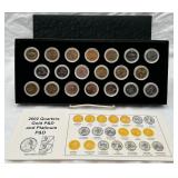 2002 State Quarters Gold & Platinum D&P Coin Set