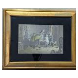 Children Playing Lithograph is Gilt Frame