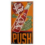 Vintage Sun Spot "Push" Metal Door Sign