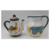 2 Hand Painted Pitchers