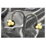 Sterling Silver Pearl Screw Back Earrings Sterling Silver Pearl Screw Back Earrings