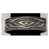 Native American-Style Pewter Bangle Bracelet Native American-Style Pewter Bangle Bracelet