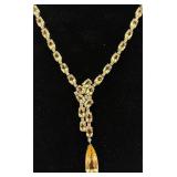 G.I.A Cert. Platinum Topaz & Diamond Necklace G.I.A Cert. Platinum Topaz & Diamond Necklace