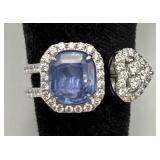Stunning GIA Platinum Sapphire And Diamond Ring Stunning GIA Platinum Sapphire And Diamond Ring
