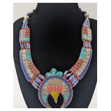 925 Tibetan Turquoise, & Lapis Lazuli Necklace 925 Tibetan Turquoise, & Lapis Lazuli Necklace