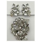 �Eisenberg Ice� Fine Rhinestone Pin & Ear Clips �Eisenberg Ice� Fine Rhinestone Pin & Ear Clips