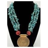 Gorgeous Vtg. Multi-Strand Navajo-Style Necklace Gorgeous Vtg. Multi-Strand Navajo-Style Necklace