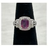 GIA Cert. Kashmir Sapphire/Diamond/Platinum Ring GIA Cert. Kashmir Sapphire/Diamond/Platinum Ring