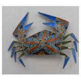 Cloisonn� Crab Pin Cloisonn� Crab Pin