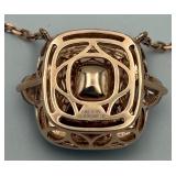 GGA 14K 2-tone Gold Morganite & Diamond Necklace GGA 14K 2-tone Gold Morganite & Diamond Necklace