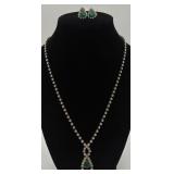 Gorgeous Sliver Toned Fashion Necklace & Earring Gorgeous Sliver Toned Fashion Necklace & Earring