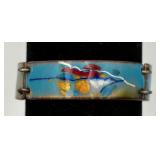 Unique Vintage Fire Enamel Copper Bracelet Unique Vintage Fire Enamel Copper Bracelet