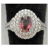 AIGL Certified Platinum Sapphire And Diamond Ring AIGL Certified Platinum Sapphire And Diamond Ring