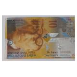 10 Swiss Franc Note 10 Swiss Franc Note