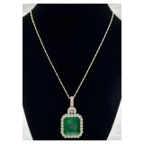 O. Friedman 14K Emerald & Diamond Ring O. Friedman 14K Emerald & Diamond Ring