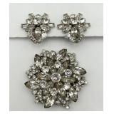 Beautiful �Eisenberg� Rhinestone Pin & Ear Clips Beautiful �Eisenberg� Rhinestone Pin & Ear Clips