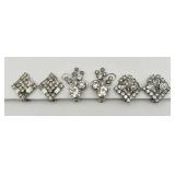 3 Pair of Vintage Rhinestone Ear Clips 3 Pair of Vintage Rhinestone Ear Clips