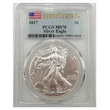 2017 Silver Eagle Dollar, PCGS MS70 2017 Silver Eagle Dollar, PCGS MS70