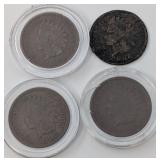 4 Indian Head Pennies 4 Indian Head Pennies