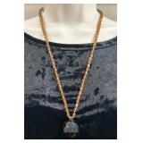 Vintage Faceted Glass Bead Necklace Vintage Faceted Glass Bead Necklace
