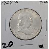 1954-S Franklin Silver Half Dollar 1954-S Franklin Silver Half Dollar