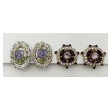 Rare �Hob� & Hand Painted Ear Clips Rare �Hob� & Hand Painted Ear Clips