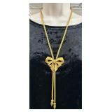 �Trifari� Textured Bow Necklace �Trifari� Textured Bow Necklace